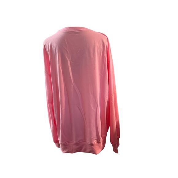 Pink Sweatshirt With Sequined Nutcrackers. Size XL - Picture 4 of 4